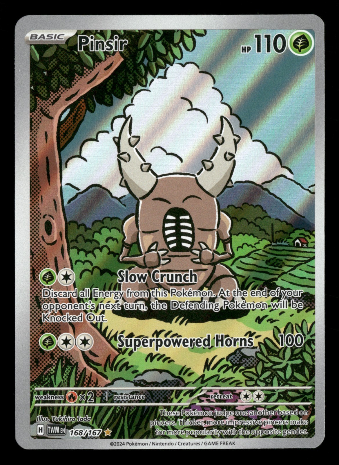 Pinsir - 168/167 - Illustration Rare - Twilight Masquerade - Pokemon - NM/M