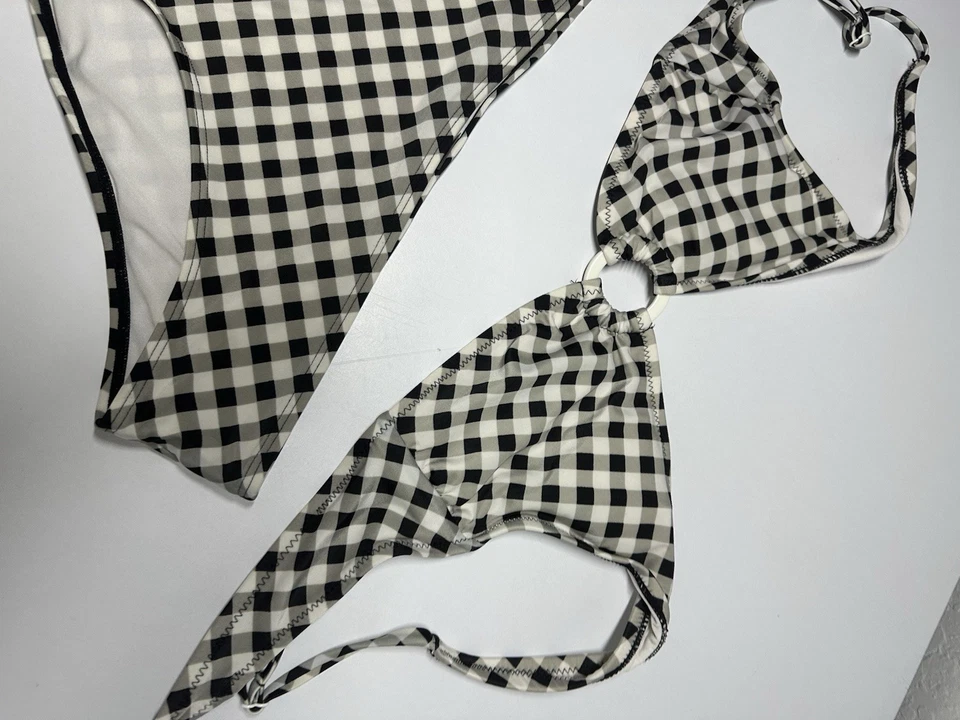 Conjunto de bikini de 2 piezas Old Navy negro blanco para mujer talla S inferior talla L Foto 2 de 4