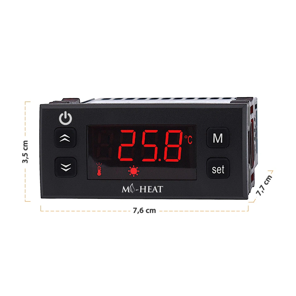 230V Thermostat Heizen Kühlen 20A Temperaturschalter Bodensensor Digital Anzeige - Bild 3 von 4