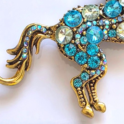 Betsey Johnson Halskette Einhorn Anhänger Strass goldfarben Kette - Bild 5 von 12