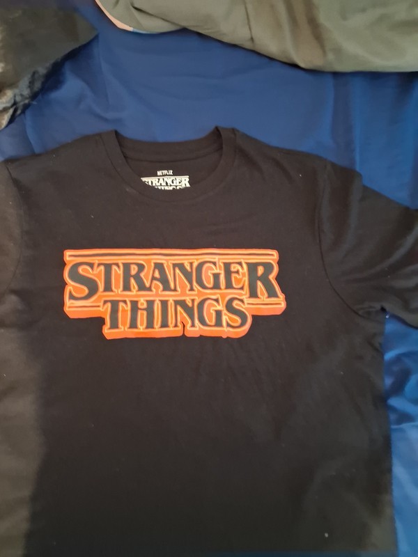 Netflix Stranger Things Graphic Black T-Shirt, XL / EG (14/16)
