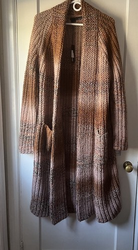 360 Sweater cardigan ombre effect long duster Size L - Picture 1 of 8