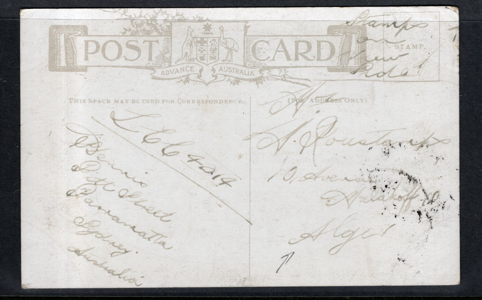 AUSTRALIA 1925 PICTURE POST CARD TO ALGIERS, AFRICA