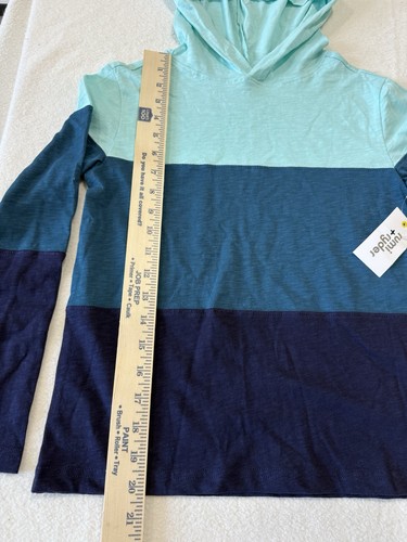 Camisa con Capucha Rumi & Ryder Niños Clásica Manga Larga - Azul Bloque de Color Nueva con Etiquetas Med 8-10 - Imagen 2 de 6