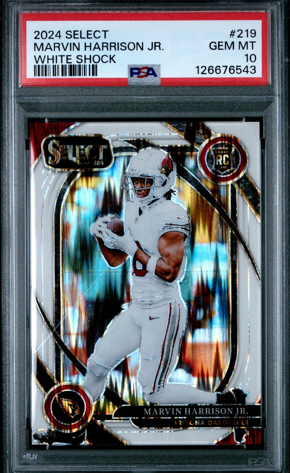 2024 PANINI SELECT WHITE SHOCK #219 MARVIN HARRISON JR. 48/199 PSA 10