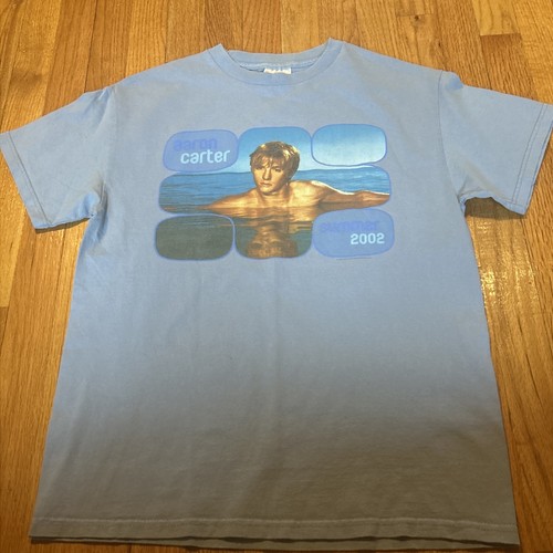 Aaron Carter Summer 2002 Tour T-shirt Spectra Tennessee River Size M Y2K VTG - Picture 1 of 3