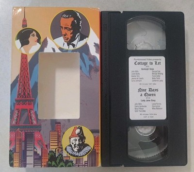 Cottage to Let 1941 & Nine Days a Queen 1934 (B&W VHS) John Mills & Leslie Banks