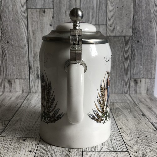 Vintage Stroh's Bavaria Collection I Bierstein mit Zinndeckel #24154 - Bild 6 von 12