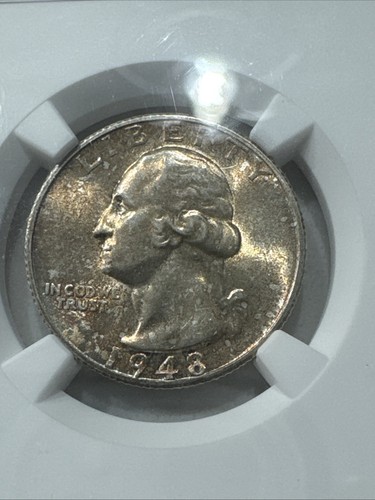 1948-S 25C Washington Quarter Dollar PCGS MS64 Toned