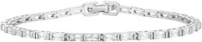 PAVOI 14K Gold Plated CZ Tennis Bracelet For Women  Classic Emerald Cut Simulat