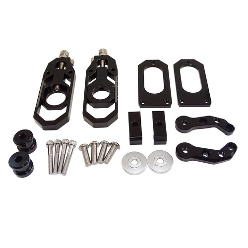 Black CNC Rear Axle Chain Slider Adjusters Tensioner For YAMAHA YZF R6 2006-2016 - Picture 5 of 5