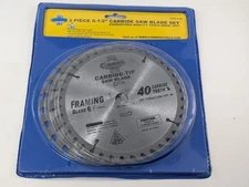 Cummins 6 1/2"Carbide Tip Saw Blade Set Of 3: 24, 18, 40 Teeth Item 5186 Framing