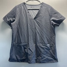 Figs Scrub Top Shirt Size L Technical Collection Casma Gray 3 Pocket NEW