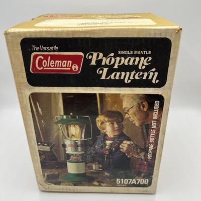Coleman Propane Lantern Single Mantle Vintage Camping Sealed in
