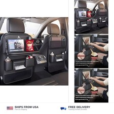 2 Pack Universal Foldable Car Backseat Organizer with Table Tray, Car Seat Ba...