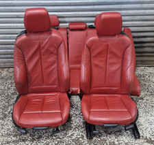 BMW 1 SERIES F20 RED LEATHER SEATS FRONT REAR INTERIOR