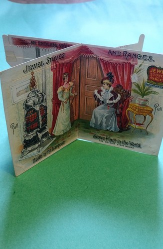 Victorian Cards Advertising Stoves Cook Products Pop Up Trading Children Winter - Picture 2 of 15