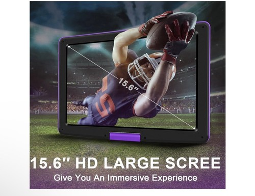 17.9" Portable DVD Player With 15.6" Large Swivel Screen Rechargeable USB Player - Picture 2 of 7