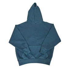 Velour Garments Blue Hoodie Men's XS Organic Cotton Minimalist