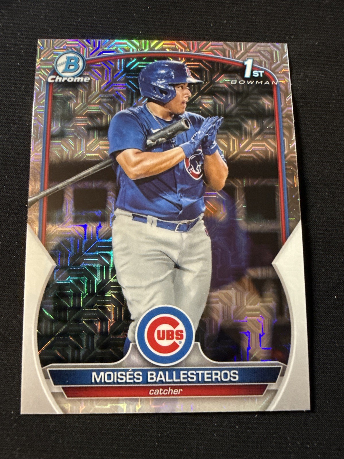 2023 Bowman Chrome Moises Ballesteros 1st Mojo #BCP-11 Chicago Cubs