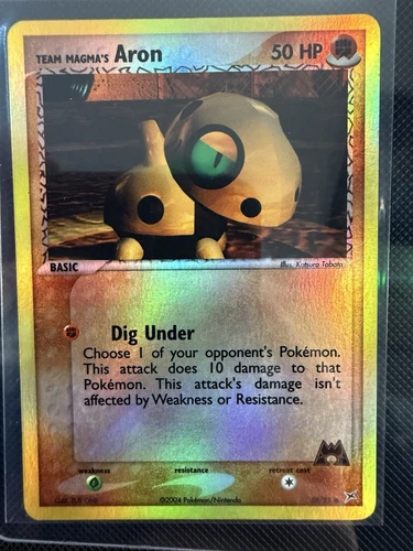 Team Magma's Aron 59/95 Pokemon Team Magma vs Team Aqua Reverse Holo LP