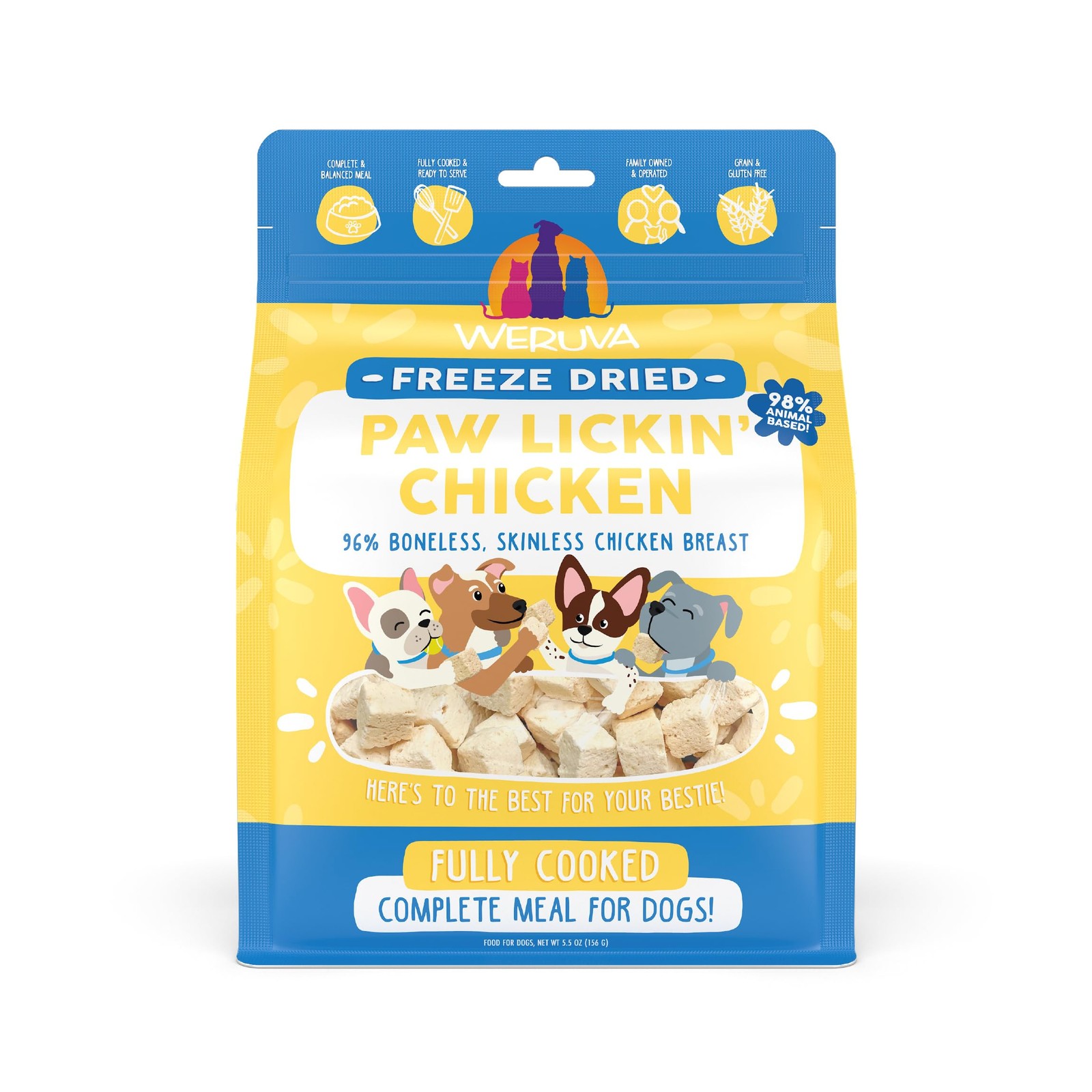 Dog Freeze Dried, Paw Lickin' Chicken with Chicken Breast, 5