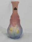 Vintage Hull USA Pottery Sueno Tulip Pink To Blue Bud Vase ~7" Tall Orig Label!!