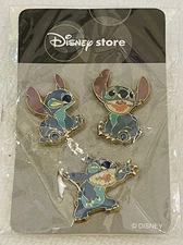 Disney JDS Mini Stitches 3 Pin Set 626 Stitch Pins MOC