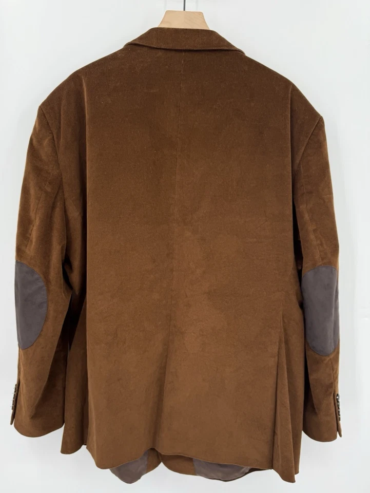 Abrigo Deportivo de Pana Stafford Para Hombres 52R Marrón Blazer Chaqueta Dos Botones Vacaciones Foto 3 de 4