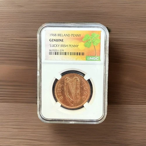 1968 Ireland Penny NGC BrilliantUncirculated "LUCKY IRISH PENNY" Rarer Date