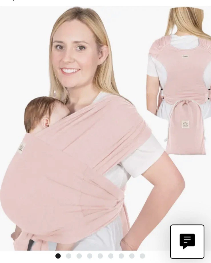 PAQUETE KEABABIES Original Portabebés Rosa Polvoriento/Paquete de 3 Envolturas NUEVO Foto 2 de 4