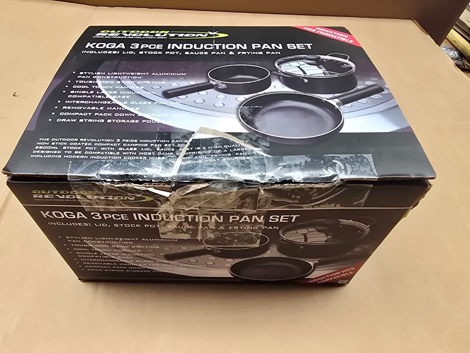 OUTDOOR REVOLUTION KOGA 3 PIECE INDUCTION PANS COOKING SET - COOK2113