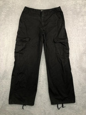 Levi's Cargo Pants Women's 30x28.5 (Tag 28x30) Black 94 Baggy