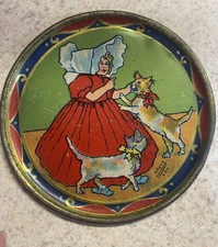 Antique Vintage Amsco Enamel Tin Plate From Children  s Tea Set