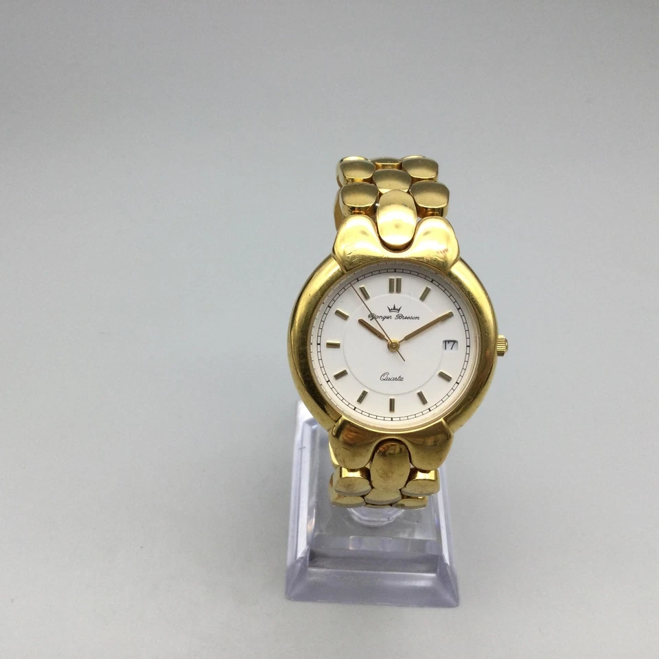 Reloj Mujer Yonger Bresson 33mm Tono Dorado Pulsera Batería Nueva 6.25" Foto 2 de 4