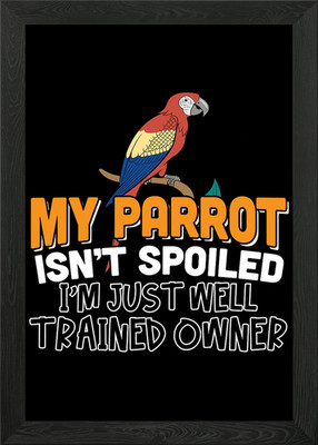 parrot gift breeder lover Framed Wall Art Poster Canvas Print Picture