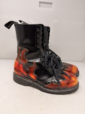 Vintage Tredair MIE England Flame Combat Boots Lava Dr Martens