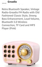Retro Bluetooth Speaker, Vintage Radio-FM Radio with Old Fashioned Classic St...