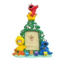 Sesame Street Christmas Tree Picture Photo Frame Elmo Cookie Monster Big Bird