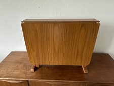 side coffee table folding drop leaf table teak formica vintage retro