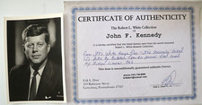 JOHN F KENNEDY PERSONALLY OWNED PHOTO WITH SIGNED COA