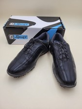 Foot Joy FJ Sport Spikeless Men's Golf Shoes 11 Medium Black Footjoy Leather