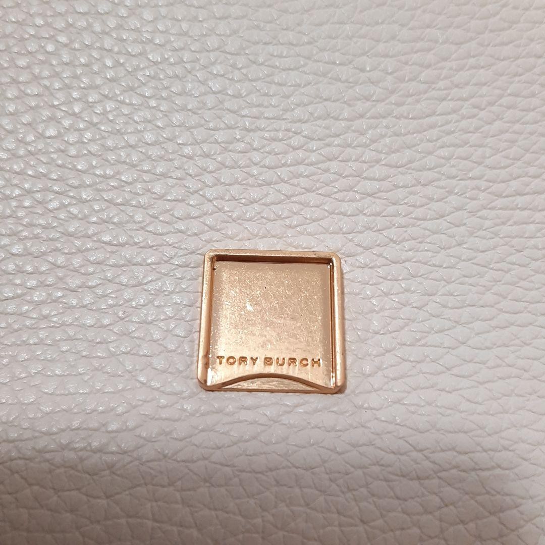 Tory Burch Fragment Case Shoulder Bag 12x20cm Off-White Logo Good Condition thumbnail 8