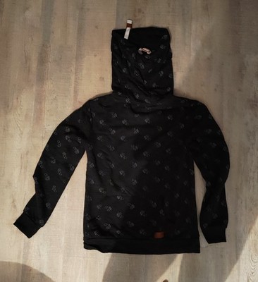 Pullover Damen Hoodie Frühjahr/Sommer/Herbst Dunkelblau mit Print Gr: S