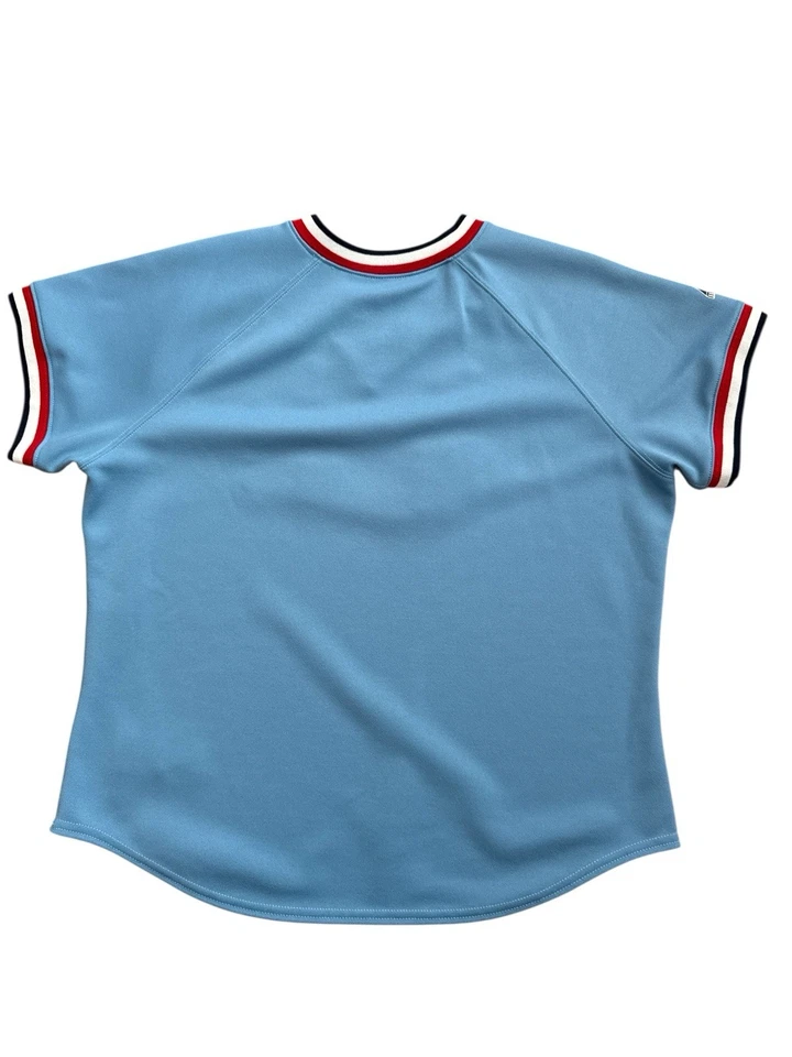Camiseta para mujer St Louis Cardinals azul en polvo Cooperstown talla XL MLB majestuosa Foto 4 de 4