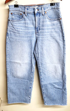 Madewell Women's The Perfect Vintage Wide Leg Crop Light Denim Jeans Size 28