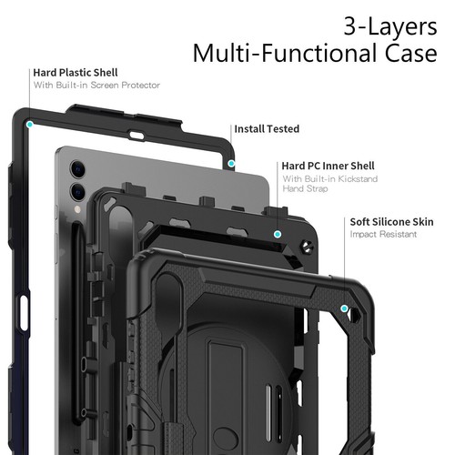 Hybrid Cover für Samsung Galaxy Tab S8/S9 Ultra X900/X910 Case Outdoor Hülle - 第 9/34 張圖片