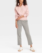 Women  s A New Day Quarter Zip Ultra Soft Sweatshirt Light Pink XS NWT