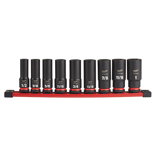 Milwaukee 49-66-7022 SHOCKWAVE Impact Duty 9-PC 1/2" Drive 6 Point Socket Set