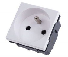 1 x Legrand White 1 Gang Plug Socket, 16A, Type E - French, Indoor Use